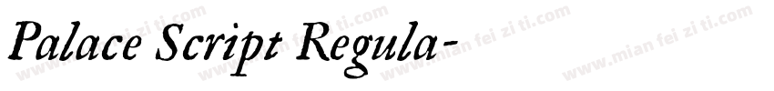 Palace Script Regula字体转换